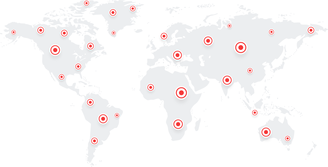Network Areas Around World